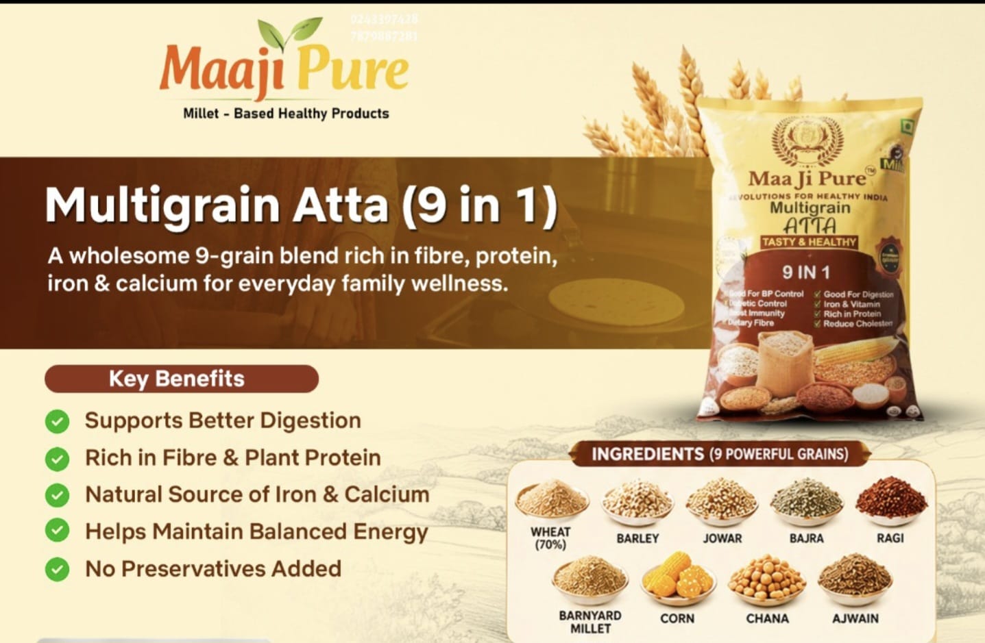 9 In 1 Multigrain Atta - Image 5