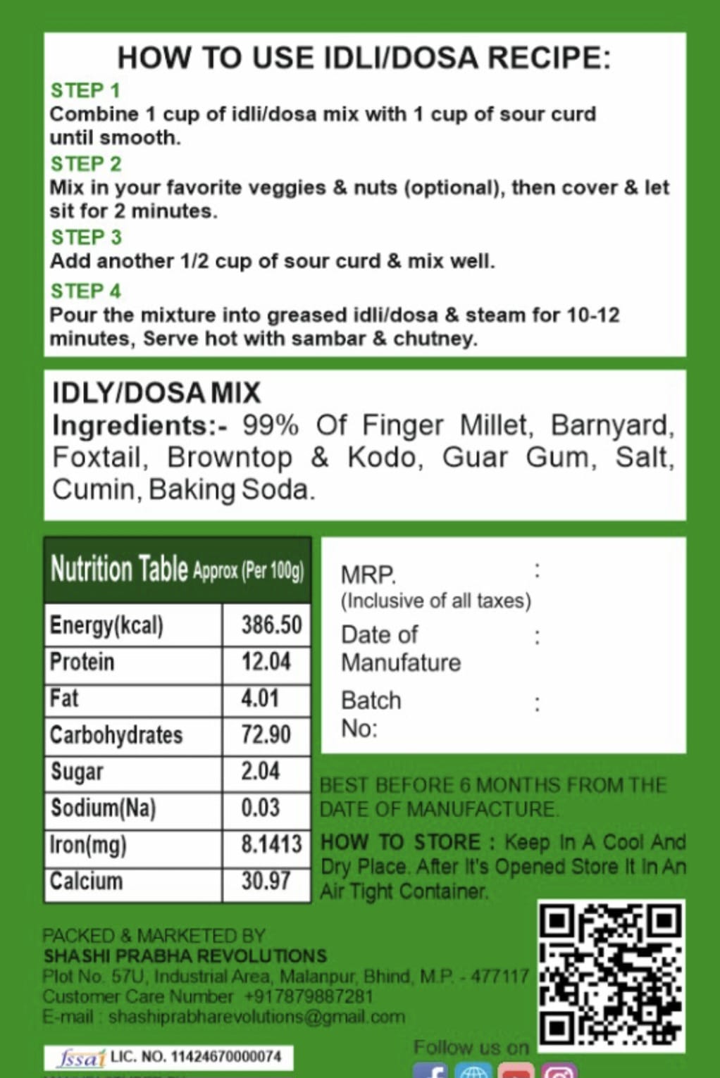 Millet Premix Idli Dosa - Image 2