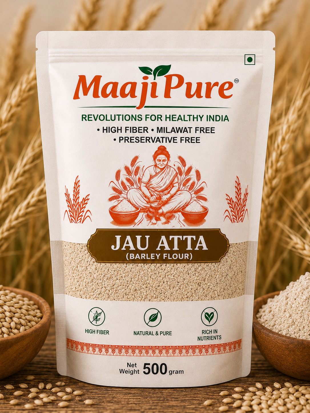 Jau Barley Atta 500 Gram