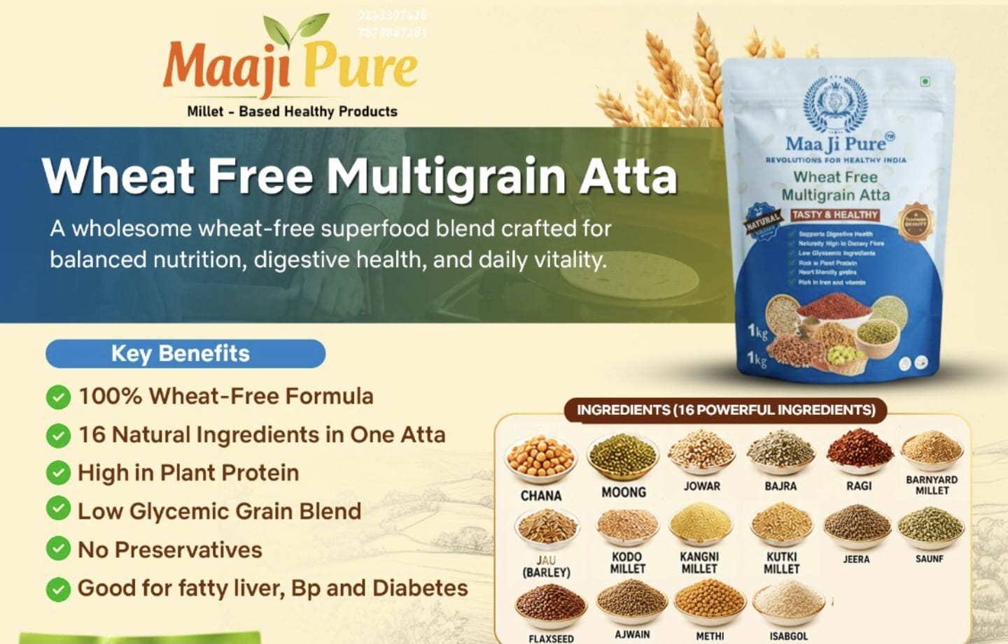 Wheat Free Multigrain Atta - Image 6