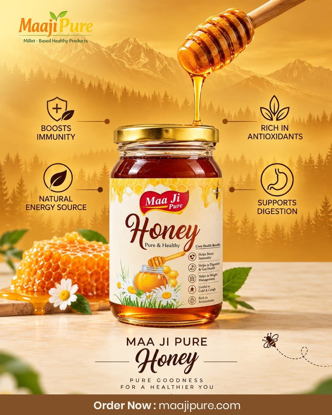 Maa Ji Pure Raw Honey - Image 3
